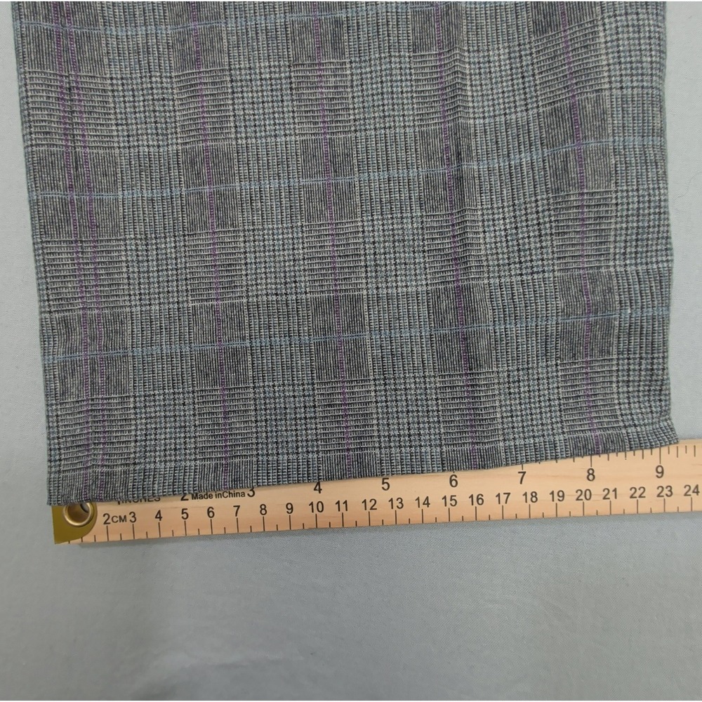 Maison Common Womens Plaid Wool Pants Size 42 US 10 12 Straight Leg Trousers - Picture 9 of 14